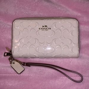 Coach wallet with wrist strap